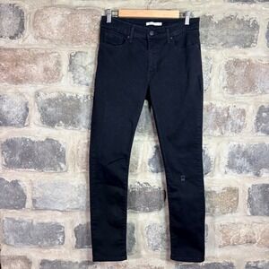 Levis 311 Shaping Skinny Jeans Women's 30 Black Mid Rise Denim Pants Rocker